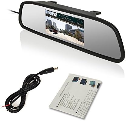 Rocsai 4.3 inch Automatikus Állítható 2 Csatorna Bemeneti Autó Jármű Visszapillantó Tükör Monitor DVD/VCR/Autó Fordított Kamera