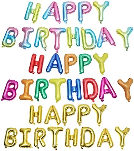 3 db Happy Birthday Party Lufi Dekorok Levelet Alumínium Fólia BalloonsHome Dekoráció Ünnepség