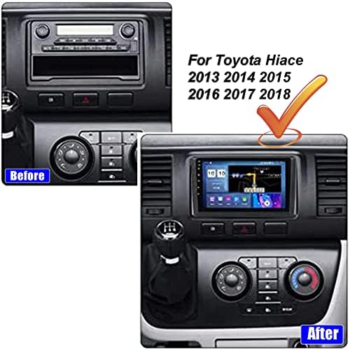 PLOKM 2 DIN Autós Hifi GPS Navigáció Android, 9 Inch Rádió WiFi Toyota Hiace 2013-2018 Suppot USB Autós FM RDS Tuner Radio Carplay FM,