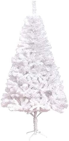 WOGQX karácsonyfa Fehér Reális Természetes Ágak Fenyő karácsonyfa Mesterséges tűzálló Fém Állvány