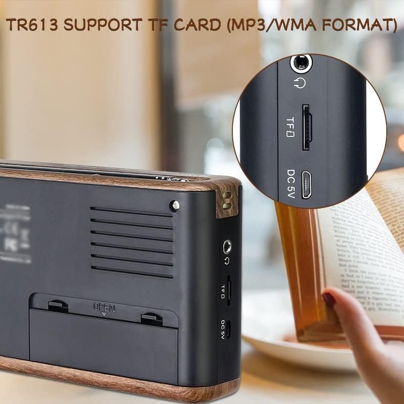 XXXDXDP Hordozható Retro Rádió FM/AM/SW 3 Sáv Idős Támogatás TF Kártya, USB Töltő, Sztereó Audio Bemenet, 3,5 mm-es Fülhallgató