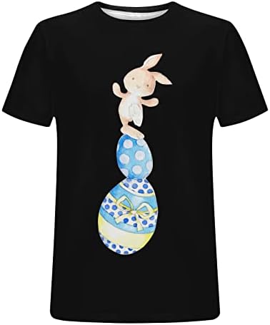 Húsvéti Pólók Férfi Aranyos RabbitEggs Grafika Nyomtatás póló Kerek Nyak Kényelmes Ing, Top, Alkalmi Plus Size Pulóver