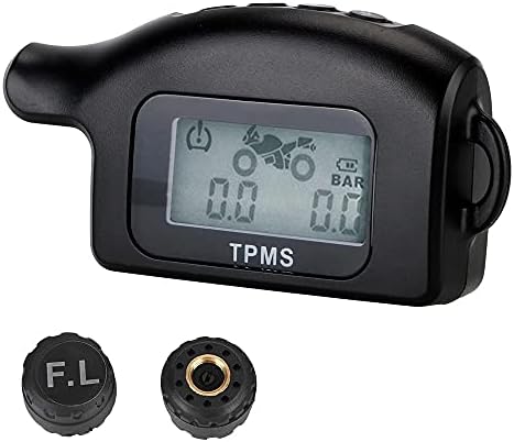 n/a Motorkerékpár TPMS LCD Kijelző Motor keréknyomás Ellenőrző Riasztó Rendszer Gumiabroncs Hőmérséklet -, 2 Külső Érzékelők