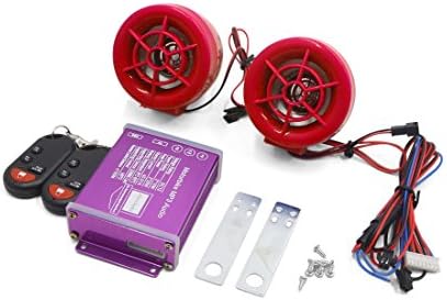 uxcell Piros MP3 Lejátszó Audio Erősítő, Hangszóró, Biztonsági Riasztás Sztereó DC 12V Motorkerékpár