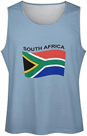 Zászló a Dél-Afrikai Tartály Tetején a Férfiak Nyári Ujjatlan Mellény Izom Ing, Alkalmi Sport, Tornaterem