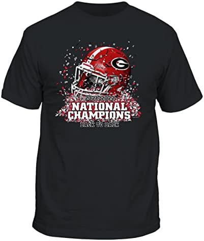 Új Világ Grafika Kollégiumi Georgia UGA Bulldogs 2022-Bajnokság Sisak Front Design, Rövid Ujjú T-Shirt