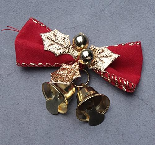 Ruwado 12 Db Karácsonyi Masni a Jingle Bell Piros Mini Bowknot Lógó Díszek Dekoráció Íjak karácsonyfa Ravaszkodó DIY Koszorú,