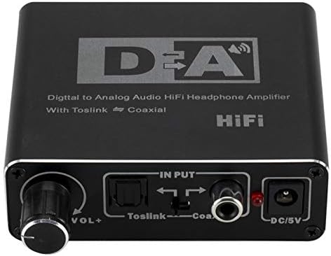 Redcolourful Digitális-Analóg Audio Converter HiFi 3,5 mm-es Fejhallgató Erősítő Toslink Optikai, Koaxiális Kimenet 192kHz/24bit