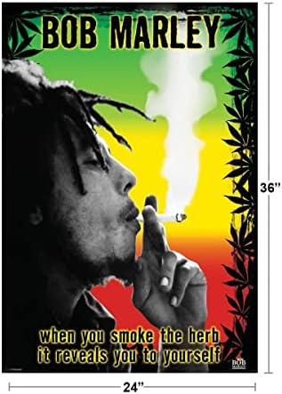 Bob Marley - Füst a Gyógynövény Ember! Poszter 22 x 34in