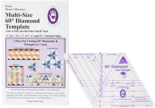 Marti Michell 60 Fokos Gyémánt Háromszög 1-Derful 1-Javítás Sablonok