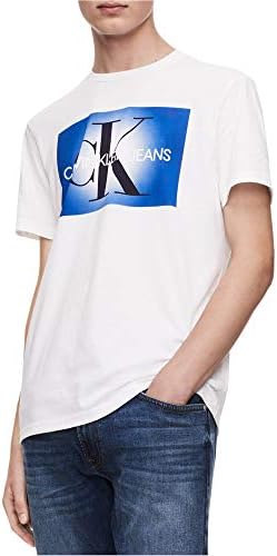 Calvin Klein Férfi Rövid Ujjú Legénység Nyak Pamut Monogram Logo Póló