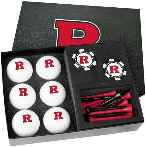 Vállalkozás Golf Rutgers Scarlet Knights Ajándék Szett Fekete Póker Zseton RD-1