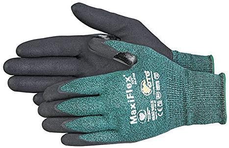 MaxiFlex 34-8743 Zöld Kesztyű Nitril Mikro Hab Grip Palm & Ujjak - Kiváló Tapadás, illetve Kopásállóság
