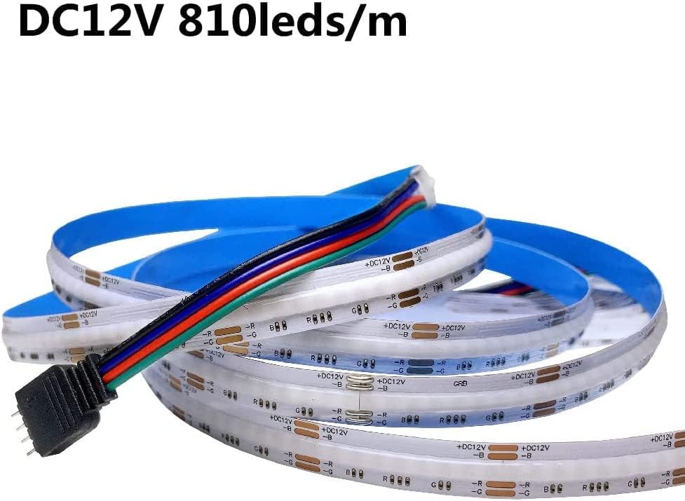 URBERY COB RGB Szalag Fény DC12V 24V-os, Nagy Sűrűségű Rugalmas COB Led Lámpák SP613E RGB Bluetooth Vezérlő Smart APP Kontroll ( Szín :