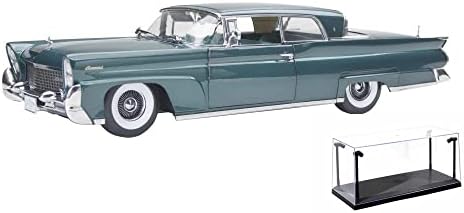 Fröccsöntött Autó w/LED Kijelző Esetben - 1958-Ban Lincoln Continental MKIII Hard Top, Zöld - Sun Star 4710 - 1/18 Méretarány