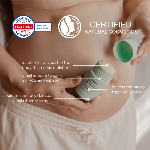 MeBloom Terhesség Ajándék Szett – 3 x Hidratáló Hasa Lapos Maszk + Body Balm Stick – Bőrgyógyászatilag Tesztelt – A Természetes,