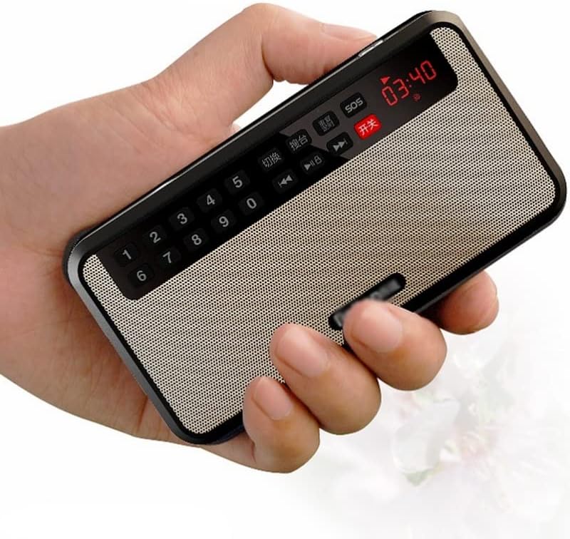 GKMJKI FM Rádió Hangszóró Kártya Hangszóró LED Kijelző Mélynyomó MP3-Lejátszó/Lámpa Otthoni/Kültéri