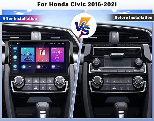 2G+32G Android 11 autórádió Honda Civic -2020 az Apple Carplay Andriod Auto, 9 hüvelykes érintőképernyő Bluetooth GPS,