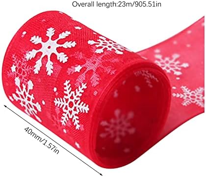 DBAIYH Karácsonyi Hópehely Hó Géz Szalag Ünnep Csomagolás Kábel Nyakkendő Dekoráció