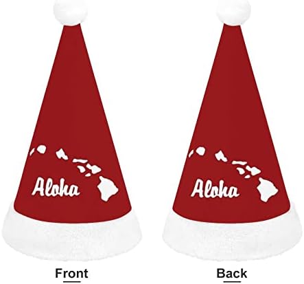 Hawaii-Aloha Térkép Karácsonyi Kalap Személyre Szabott Télapó Sapka Vicces Karácsonyi Díszek