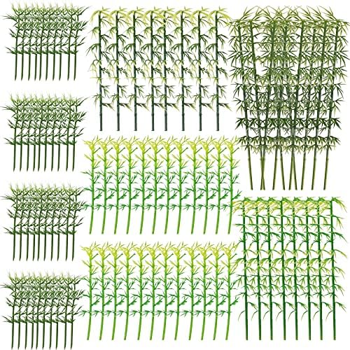 RONYOUNG 100-AS Modell Miniatűr Bambusz Fák Táj Zöld Műanyag Bambusz Fák 2.3-5.9 hüvelyk 4Size Skála, 1:75 Táj, Táj Bambusz