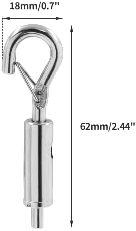Uenhoy 6 Pack Hordozható Hook & Szem Tengelyt drótkötél Fogas Feszültség alól, 1-1.5 mm (3/64 - 1/16) Kábel, Világítás Lóg Hardver