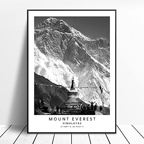 A Mount Everest Utazás, Fali Dekor, a Föld Legmagasabb hegyét, a Plakát, a Mount Everest-et Nyomtatás Minimalista Everest Wall Art, Everest