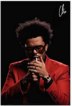 BBDVKQ A Plakát Weeknd Aláírt Korlátozott Poszter Vászon Poszter Hálószoba Decor Sport Táj Iroda Szoba Dekoráció Ajándék Unframe: