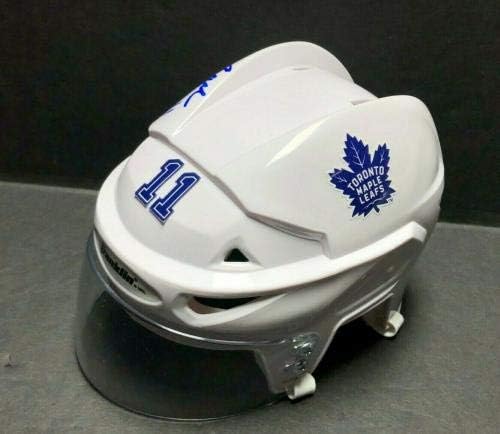 Zach Hyman Aláírt Toronto Maple Leafs Jégkorong Mini-Sisak PSA AF36518 - Dedikált NHL Sisakok, Maszkok