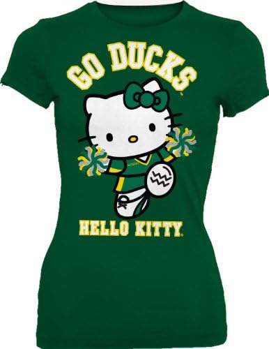 NCAA Oregon Ducks Hello Kitty Pom Pom Junior Crew Tee Póló