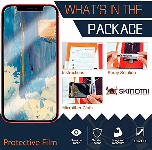 Skinomi képernyővédő fólia Kompatibilis Apple iPhone 12 (6.1 hüvelyk)(2 Csomag)(Az Kompatibilis) Tiszta TechSkin TPU Anti-Buborék