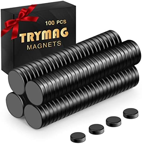 TRYMAG 80Pcs 5x3mm Kis Hűtőmágnesek Csomag 100-as 4x1mm Fekete Hűtőmágnesek