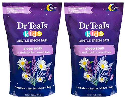Dr. Teal Gyerekek Epsom Só Aludni Áztassa 2-Pack (4lbs Összesen) a Melatonin