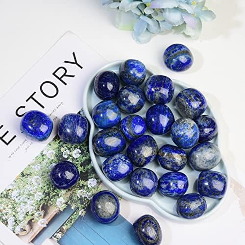 Ainuosen 2LBS Természetes Polírozott Zuhant Lapis Lazuli Gyógyító Kristályok, Kövek, 1-1.2 inch,Dekoratív Növény, a Sziklák,a Golyók a vázák