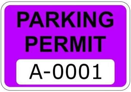 Lila Parkolási Engedély Ablak Matrica, Matricák (Többes Szám Készletek állnak Rendelkezésre) (A-0051, hogy Egy-0100)