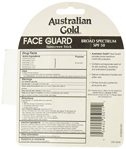 Ausztrál Arany SPF 50+ arcvédő, 0.5 Gramm (egy Csomag 2)