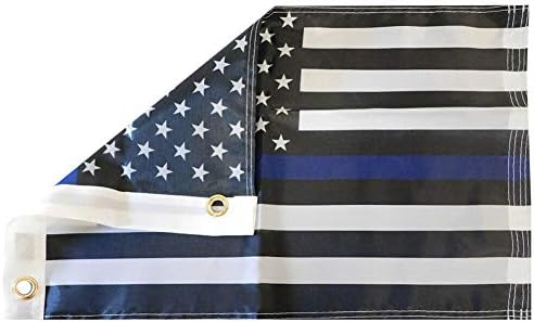 Az amerikai Nagykereskedelmi a tesco Emlékmű Vékony Kék Vonal Rendőrség 150D Szőtt Poli Nylon 12 x 18 12x18 Grmt Zászló