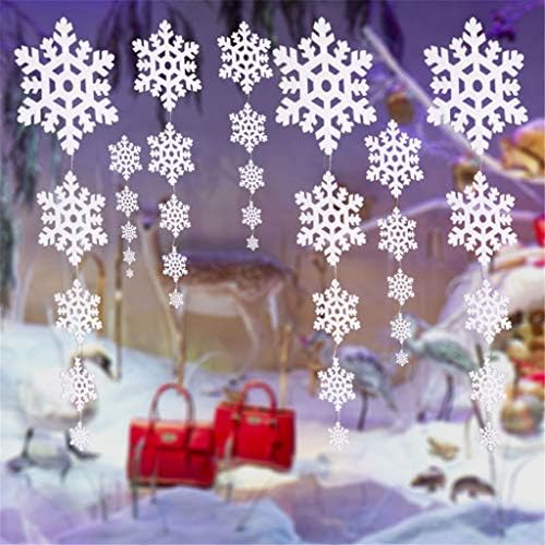 Armfer-háztartási ellátási Lóg Hópehely Koszorú Dekoráció 3D Ezüst Hópelyhek Banner Csodaország karácsonyfa Dísz Medál az Otthoni Karácsonyi