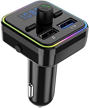 Autós Bluetooth 5.0 Vezeték nélküli Autós Kihangosító Fm Adó-Vevő-Rádió Mp3 Adapter Játékos 2 USB Töltő Készlet NV9