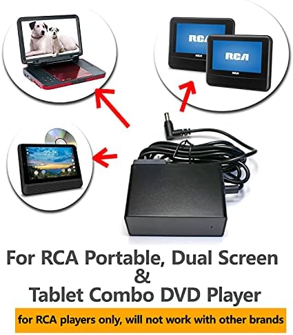 EDO Tech Adapter tápkábelét az RCA Hordozható DVD Combo Játékos Drc98091s Drc80196 Drc79982 Drc6272 Drc79981e Drc80196 Drc9809 Drc79108