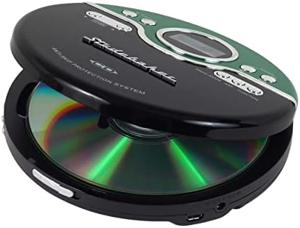 Studebaker Vintage Zöld Retro Hordozható Személyi CD Lejátszó, CD/MP3/WMA | FM Rádió, LCD Kijelző, Bass Boost 60 Másodperc Anti Skip | Színes