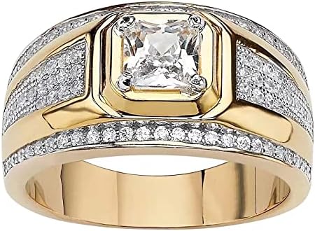 2023 Új vízcsepp Alakú Teljes Gyémánt Szerető a Gyűrű Divat Üreges Gyűrű Női Hüvelykujj Gyűrűk (Arany, 5)