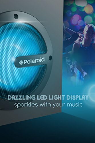Polaroid PBT3019BK Hordozható Bluetooth Vezeték nélküli LED Hangszóró Doboz