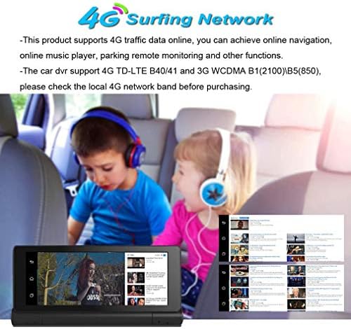 XRC TECH 7 hüvelykes Teljes Képernyő, IPS Touch 4G Autó Műszerfal DVR Kamera,Hátsó Nézet Android 8.1 Tükör WiFi GPS Navi ADAS Bluetooth