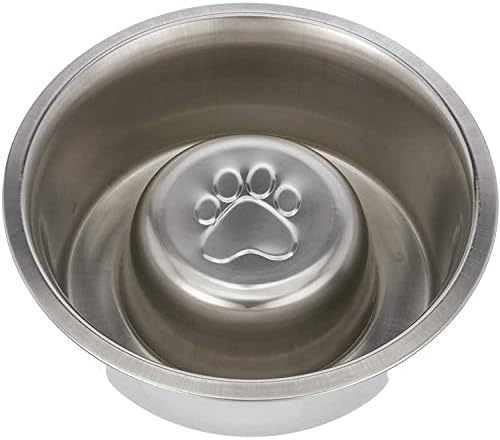 Tisztább Feeder Express Közepes testű Kutyáknak Lassú Takarmány Bowl - Káosz Bizonyítja, Pet-Adagoló Rozsdamentes Acél Tál Víz &