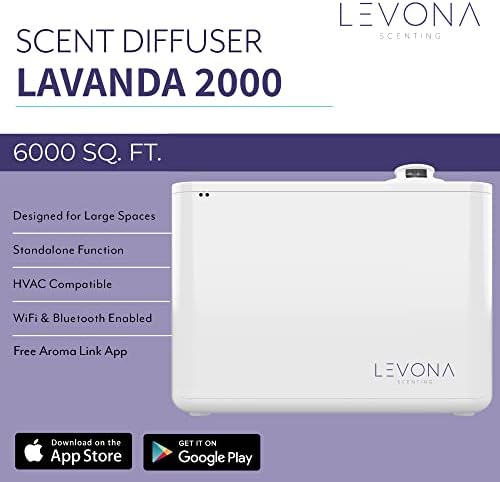 Levona Illat Lavanda: 6000 SQFT HVAC Diffúzor Nélküli Diffúzor Illat Air Gép, Iroda, Hotel & Otthon Illata Diffúzor & Levona