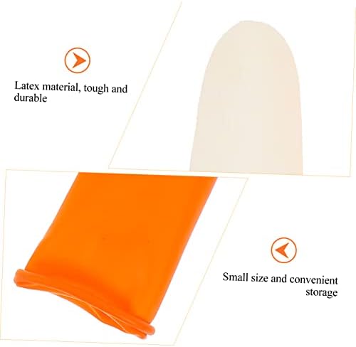 Hemoton 200pcs Nem - Latex Ujját a Hüvely Narancs Kesztyű Latex Kesztyű Szilikon-Ujj Fedezze Ujját Wrap Latex Ujját Protector