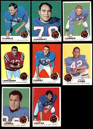 1969 Topps Buffalo Bills Csapat készen áll Buffalo Bills (Set) GD+ Számlák