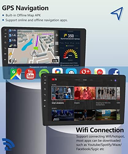 Android Autó Sztereó Ford Focus 2012-2018-Bluetooth GPS Navigáció, Rimoody 9 Hüvelykes érintőképernyő Autó Rádió FM WiFi Tükör Link