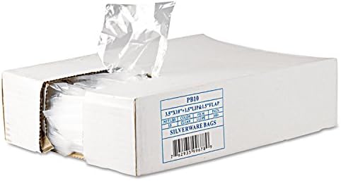 Inteplast Csoport PB10 Kap Reddi Ezüst Táska, 3 1/2 x 10 x 1 1/2.7 millió, Tiszta, 2000/Karton